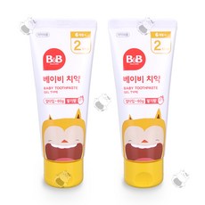 비앤비 베이비 치약 플러스 겔형 / 딸기향, 60g, 2개