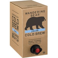 Wandering Bear 콜드 브루 레디 투 드링크 커피 온 탭 바닐라, 2.8L, 1개, 1개입