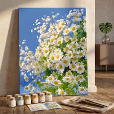 레이너리 DIY 유화 명화 그림 그리기 색칠하기 세트, 1개, 피어나는 데이지