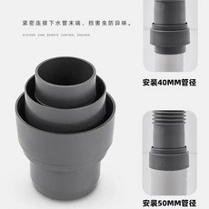 優選 廚房菜盆下水管防臭30/40/50轉接頭尾通變徑對接下水道轉換接頭 副廠商品, 1個, 多口徑30/40/50防臭尾插,1個