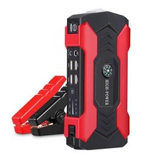 카스타터 차량용 충전기 올인원 공기압 밧데리, 28000 디스플레이 포함 디럭스 레드, 1mAh, 1개