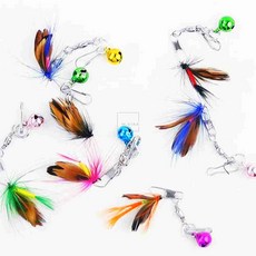 엠비아7 고양이 낚시대 리필 깃털 고양이장난감곤충, 곤충깃털-색상랜덤