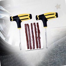 타이어 펑크 수리 보수 타입 세트 손잡이 노란색 키트 지렁이 응급 차량 도구, 상세페이지 참조, 1개