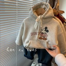 男童冬裝加厚連帽衛衣-2025新款兒童秋冬季一體絨上衣