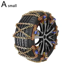 겨울 차량 미끄럼 방지 체인 플러스 두꺼운 망간 강철 스노우 조정 가능한 자동차 비상 얼음 및 진흙 범용, 1개