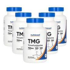 뉴트리코스트 TMG 750 mg 120 캡슐, 120정, 5개
