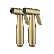 2피스 비데 화장실 스프레이 헤드 스테인리스 스틸 휴대용 스프레이 천 기저귀 욕실 주방 및 화장실 청소용, 골드