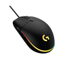 Logitech 羅技 G102 LIGHTSYNC RGB 6鍵炫彩遊戲有線滑鼠 - 高精度追蹤, 黑色, 黑色