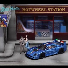 1:64 페라라 F40 슈퍼카 다이캐스트 슈퍼카 자동차 모형, 블루, 1개