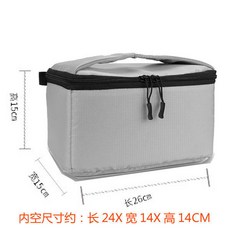 極米投影儀收納包 加厚防撞大容量通用型投影機包 可開發票, 1個, M90灰白色（配2片隔層）