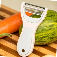 야채 과일 껍질 벗기기 채썰기 필러 주방 조리 도구 당근 오이 감자 무 채칼, 1개, 핑크블루
