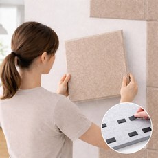 아띠꼴로 자석 방음판 방음재 현관문 벽 소음방지 보드 패널, 1개, 무드브라운