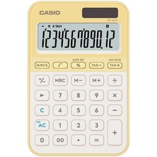 카시오 컬러 전자계산기 MS-20YC, 1개, (카시오 정품 계산기)라이트 옐로우