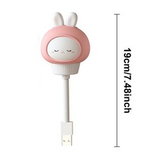 USB 밤 빛 LED 귀여운 램프 아이 원격 곰 새끼 고양이 제어 침실 머리맡 장식 병아리, Rabbit, USB Model