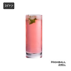 DIVO 水晶厚底直杯 240mL 240cc 海波杯 直水杯 果汁杯 啤酒杯 水杯 水晶玻璃杯, 1個