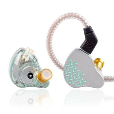 Keephifi KBEAR Rosefinch 실리콘 복합 바이오-디아프램 DD 하이파이 이어폰, 노마미크, 청색