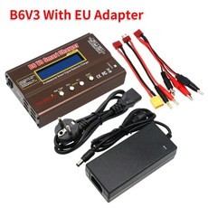 IMAX B6 V3 80W 6A 배터리 충전기 LiHv Lipo NiMh 리튬 이온 Ni-Cd 디지털 RC Lipro 밸런스 방전기 12V 5A 어댑터, B6V3 With EU Adapter