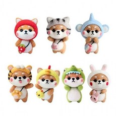 사바견 가방걸이 세트 양모펠트 10종 흔들인형 DIY, 색상 2흔들 인형/토기 시바, 1개