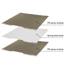 Bambu H2D 빌드 플레이트 350x320mm 침대 양면 인쇄 PEI 3D 프린터 용 자기 스틸 필름, 01 PEI-PEI