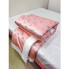 전통 럭셔리 원앙금침 이불 지퍼형 황제 복고 홍매화, 핑크버터플라이+화이트 실크