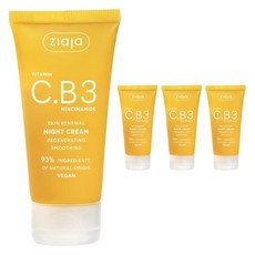 지아자 비타민 C B3 나이아신아마이드 나이트 크림, 4개, 50ml
