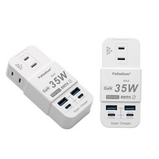 Palladium 三面擴充插座 GaN 35W PD+QC 快充 PTP高溫斷電保護, 1個