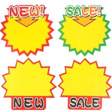 만보샵 톱니모양 쇼카드 10P 행사필수품, 상단 NEW