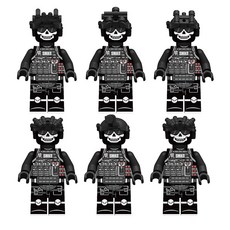 군대 테마의 블록 피규어 특수부대 경찰관 미니어처 인형 남아용 교육용 조립 장난감., 6인조 SWAT팀 A형