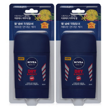 니베아맨 드라이 앤 임팩트 스틱 데오드란트, 50ml, 2개