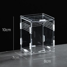 아크릴 투명 파충류 테라리움 번식 상자 거북이 케이지 나노 수목형 타란툴라 사육장, 색상 이름: 8. 8X7X10cm, 1개