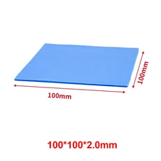 RGEEK 새로운 6.0 W/mK GPU 방열판 냉각 전도성 실리콘 패드 100mm100mm1mm 고품질 가스켓, 03 100x100x2.0