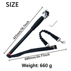 廠家直發戶外自行車遛狗器騎車牽引繩騎自行車溜狗器Bicycle dog walker WXOL, 黑, 1個