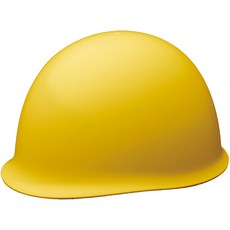 【Work house】台灣製 日式工地安全帽 - 工程防護必備 頭部保護, 黃,滑鈕內襯, 1個