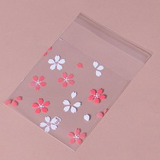 예쁜 꽃무늬 포장 OPP 접착식 비접착 비닐 봉투, 400개