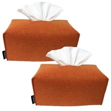 퓨어모드 프리미엄 펠트 티슈케이스 L사이즈 2개입, 오렌지