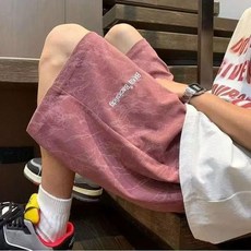 美式扎染印花工裝短褲男夏季新款寬鬆休閒五分褲子