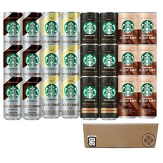 동서 스타벅스 캔커피 4종 6개씩 혼합세트(에스프레소크림+바닐라+시그니처초콜릿+파이크플레이스블랙), 24개, 200ml