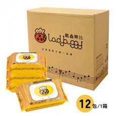ladybuggy 瓢蟲樂比超純水濕紙巾12包/箱, 1箱, 12個裝, 650g