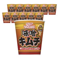 NISSIN 日清 杯麵味噌泡菜芝麻油口味香辣味 99g, 12個