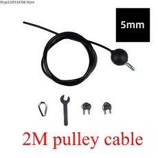 홈트 풀리 교체 케이블 두꺼운 5mm 헤비 듀티 스틸 와이어 로프 홈 짐 머신, 04 2M pulley cable