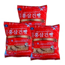 (1+1+1)고려 홍삼 건빵 90g X 3봉 + 물티슈 / 스넥 과자 간식 군것질 주전부리 비스켓, 3개