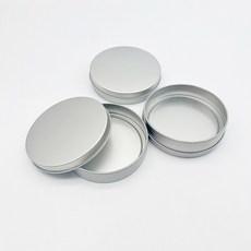 원형 틴케이스 스틸 수납용기 다용도 캔들 양초 공병 110ml, 5개, 실버