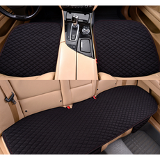 고고스 자동차 방석 친환경 마소재 사계절용 마티즈 스파크 모닝 레이 스마트 포투 경차전용, 1개, 블랙(세트-앞좌석2뒷자석1