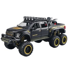 마이카 다이캐스트 합금 1:24 포드 랩터 F150 모델 자동차 모형 피규어 장식, 1개, 3.블랙무광 1개, 3.블랙무광
