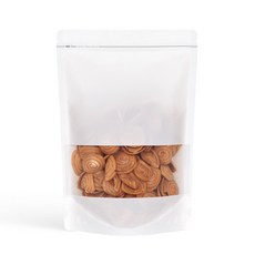 홍진포장 화이트 투명창 지퍼스탠드 봉투 스탠딩지퍼백 100장 사이즈 7종, 11 x 17cm - 100장 (장당84원), 1세트