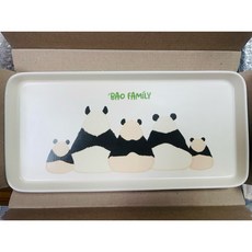愛寶樂園熊貓盤子組 韓國福寶快閃店周邊, 1個, 愛寶家族盤子27*13.5cm（現貨