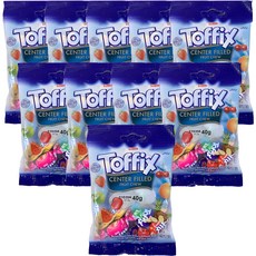 Toffix 什錦夾心軟糖 水果口味, 40g, 10袋