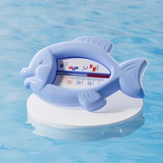 寶寶洗澡水溫計/洗澡水測量溫度計/防燙傷/水溫計, 小魚藍色, 小魚藍色