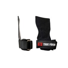 True Form 그립- (블랙 라지) 역도 운동 장비 대체 파워 리프팅 후크 데드리프트 장갑 패딩 손목 랩 서포트 덤벨 보디빌딩 웨이트 크로스핏 풀업 슬립 케틀벨_15706, 블랙