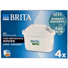 Brita MAXTRA 濾水壺專用濾芯純淨全效型8入組 (效期至2028/05後) - 提升飲水品質，過濾雜質, 1個, 拆售4入